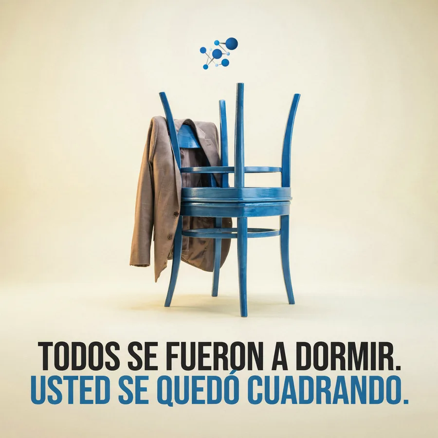 Todos se fueron a dormir. Usted se quedó cuadrando.